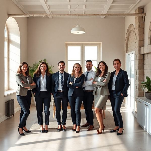 Grupni portret tima Lijepi Grupe u karlovačkom uredu